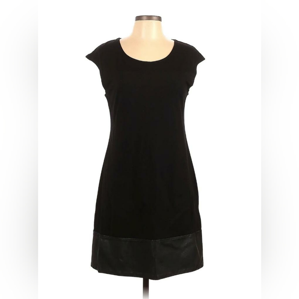 Sanctuary Women Black Cute Dress Size S With Faix Leather Bottom